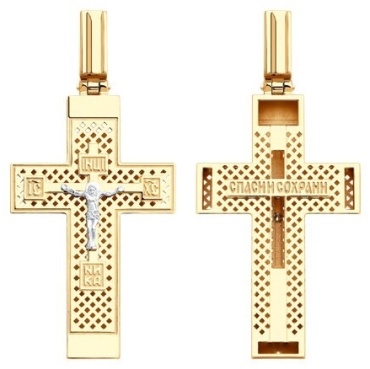 Крестик LUXOR JEWELRY LUXOR 121480_2,77 вес 2.77 г золото, без вставок