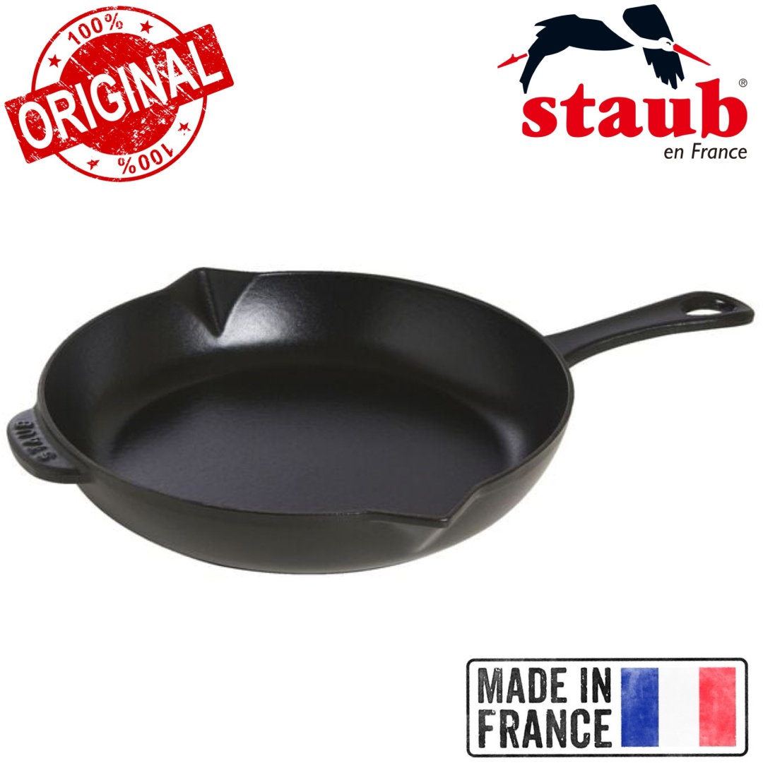 Сковорода Staub France Matte Black 26 см с антипригарным покрытием, чугун