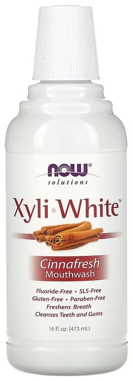NOW Xyli White Mouthwash Сinnafresh ополаскиватель лечебные травы 473 мл
