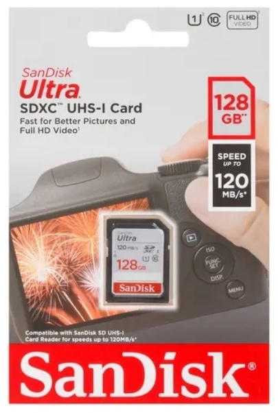 Карта памяти SanDisk SDSDUN4-128G-GN6IN 128 Гб