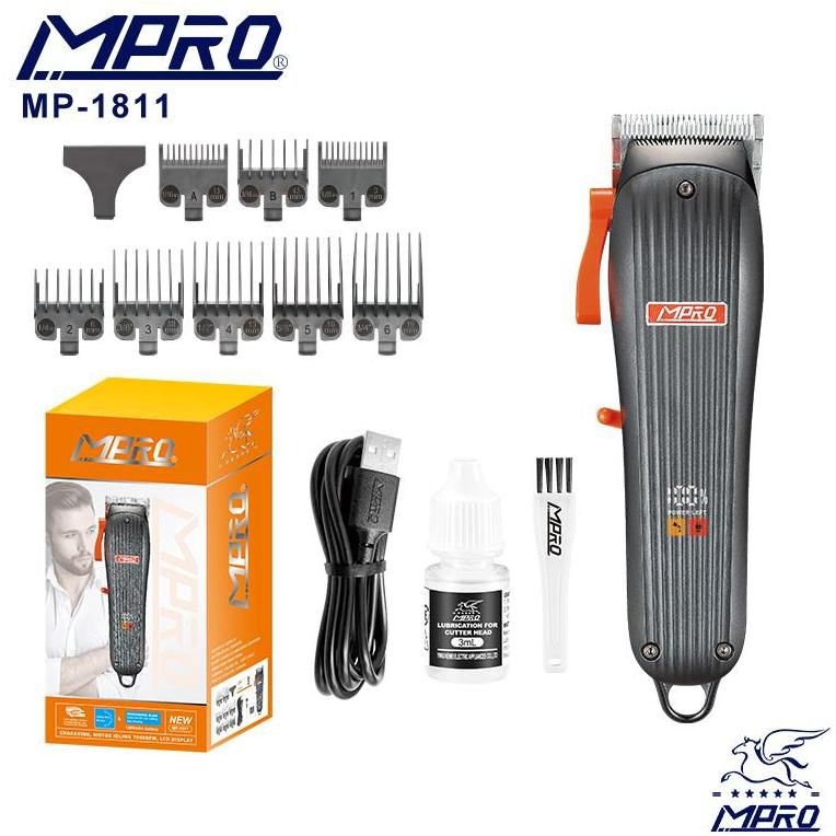 MPRO машинка для стрижки MP-1811 черный, оранжевый