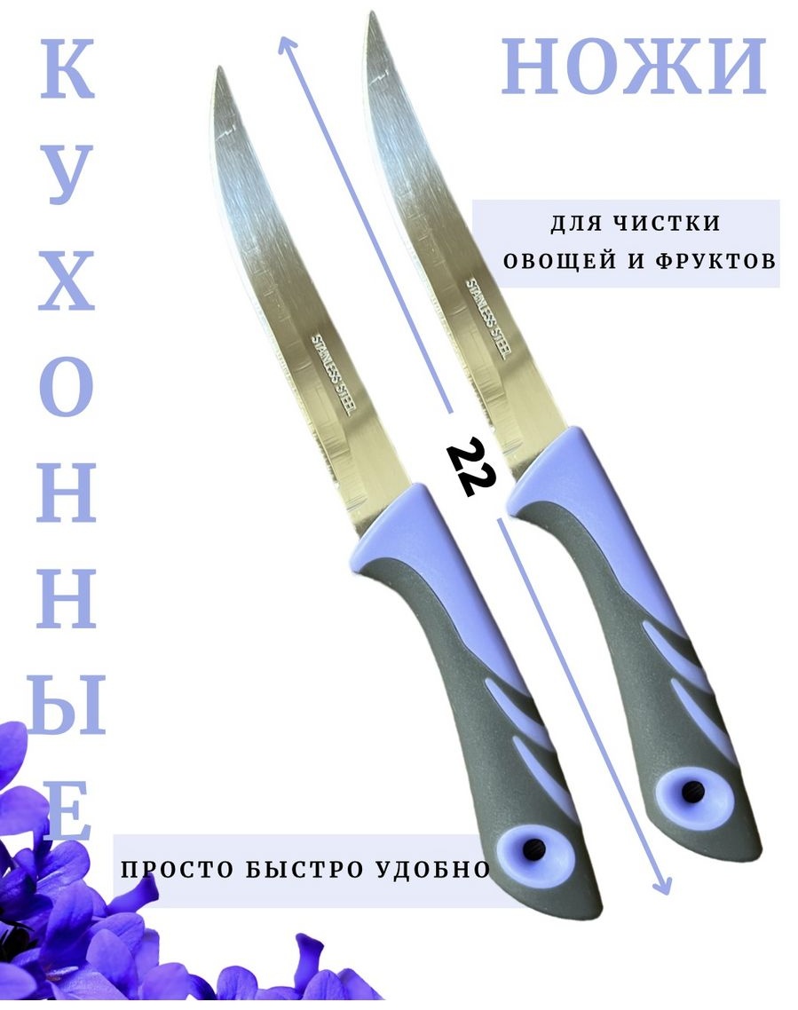 Нож универсальный Master Shef S-510, лезвие: нержавеющая сталь 2 шт
