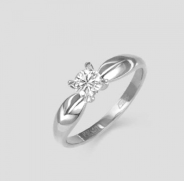 ЮЗ Платина 01-3085-00-501-1120-38_18 размер 18 вес 2.15 г золото, фианит Swarovski