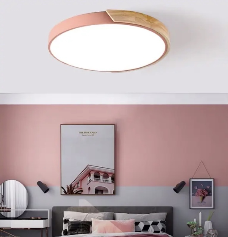 Светильник настенно-потолочный Candella LED розовый