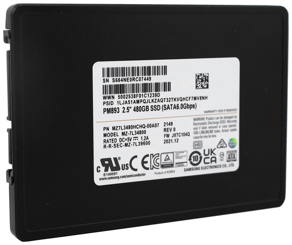 SSD Samsung MZ7L3480HCHQ-00A07 480 Гб