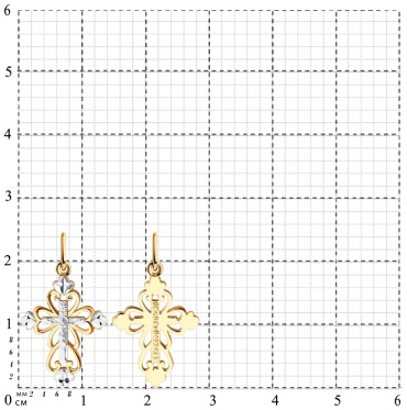 Подвеска Diamant 51-131-01041-1 вес 1.05 г золото, без вставок