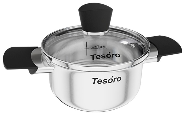 Кастрюля 1 л, TESORO Siena КС410  нержавеющая сталь