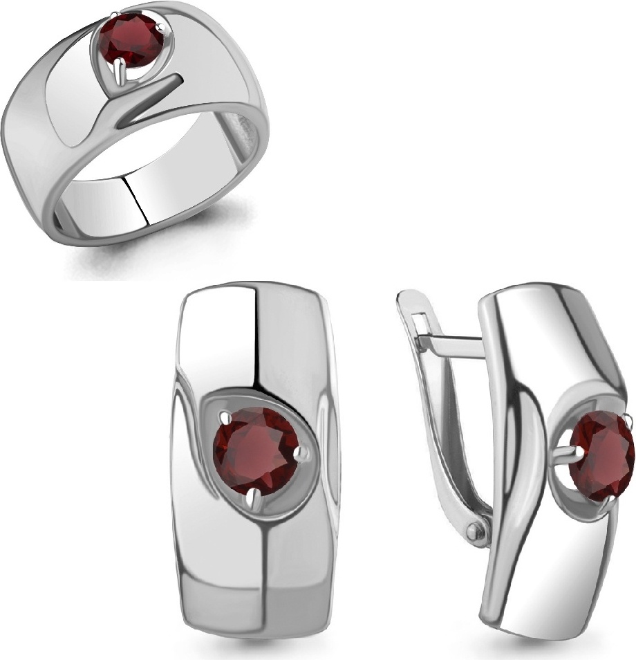 AQUAMARINE 6952103-4759203 вес 9.53 г серебро, гранат