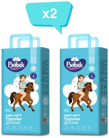 Подгузники-трусики Bobek Ультратонкие 7, 34 шт