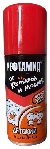Рефтамид аэрозоль Детский от комаров и мошек 100 мл