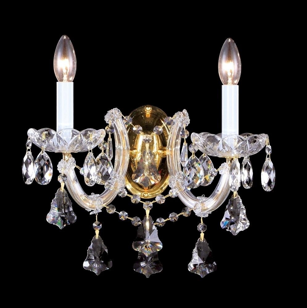 Бра настенный Crystal Lux Е14, золотистый, прозрачный