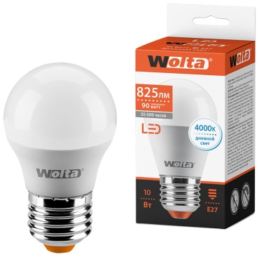 Wolta 10W E27, светодиодная, естественный белый