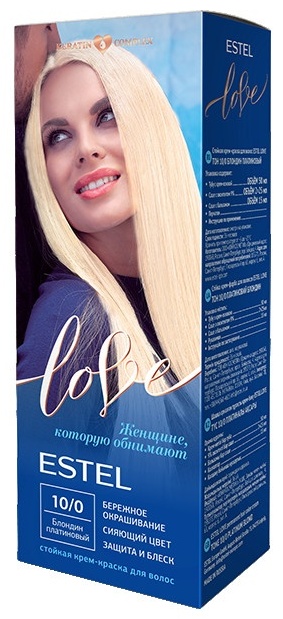 Купить ESTEL PROFESSIONAL Love 10/0 блондин платиновый крем-краска 115 ...