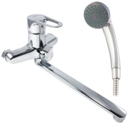 Смеситель для ванны Frap F22702-В, нержавеющая сталь, цвет серебряный