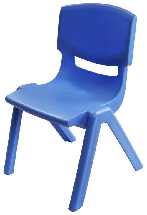 Стул, пластик, 35x27x55 см, синий
