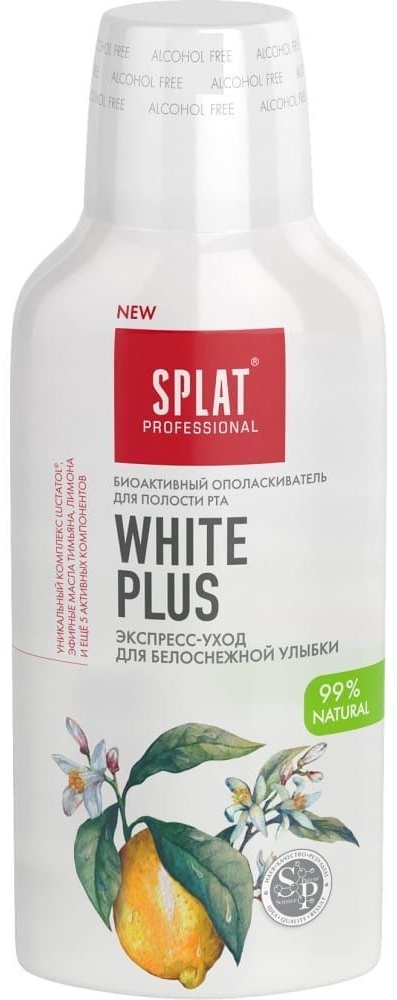 SPLAT White Plus лимон ополаскиватель цитрусовый 275 мл