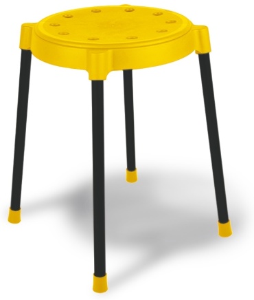 Табурет Sheffilton SHT-S36, 44x36x36 см, черный, желтый