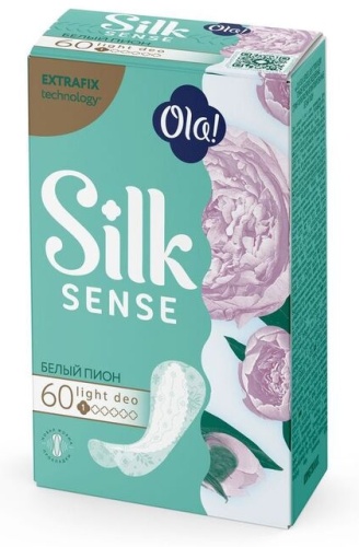 Ola прокладки ежедневные Silk Sense Light Deo Белый Пион 60 шт