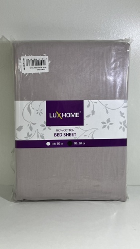 Простыня LUX HOME 240x260, хлопок, ранфорс