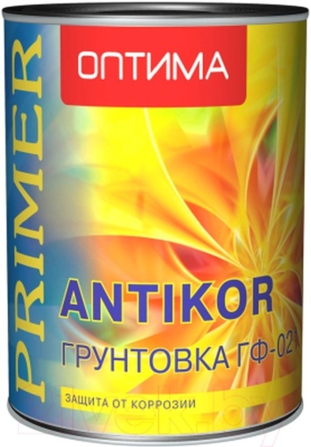 Грунтовка Оптима Antikor ГФ-021 20 кг, красно-коричневый