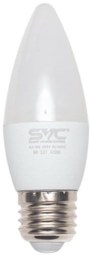 SVC 9W E27, светодиодная, холодный белый
