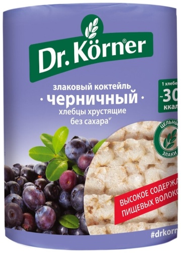 Dr.Korner злаковый коктейль черничный 100 г