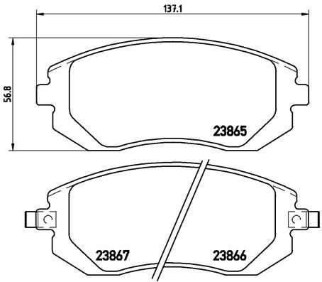 BREMBO Комплект Тормозных Колодок, Дисковый Тормоз P78013
