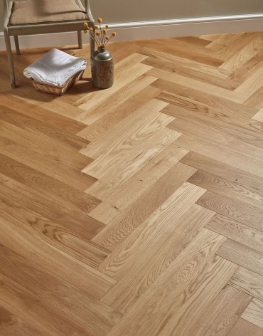 Паркетная доска Parquet Factory Английская ёлка Селект Натуральный 600x120x15 мм, дуб