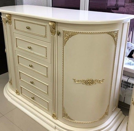 Купить Комод СКФМ 139x56x96 см, ЛДСП, МДФ, 202-06-001 Динара в Алматы ...