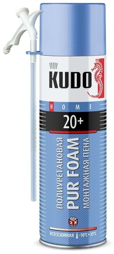Kudo пена HOME монтажная всесезонная 20+, 650 мл 1 шт