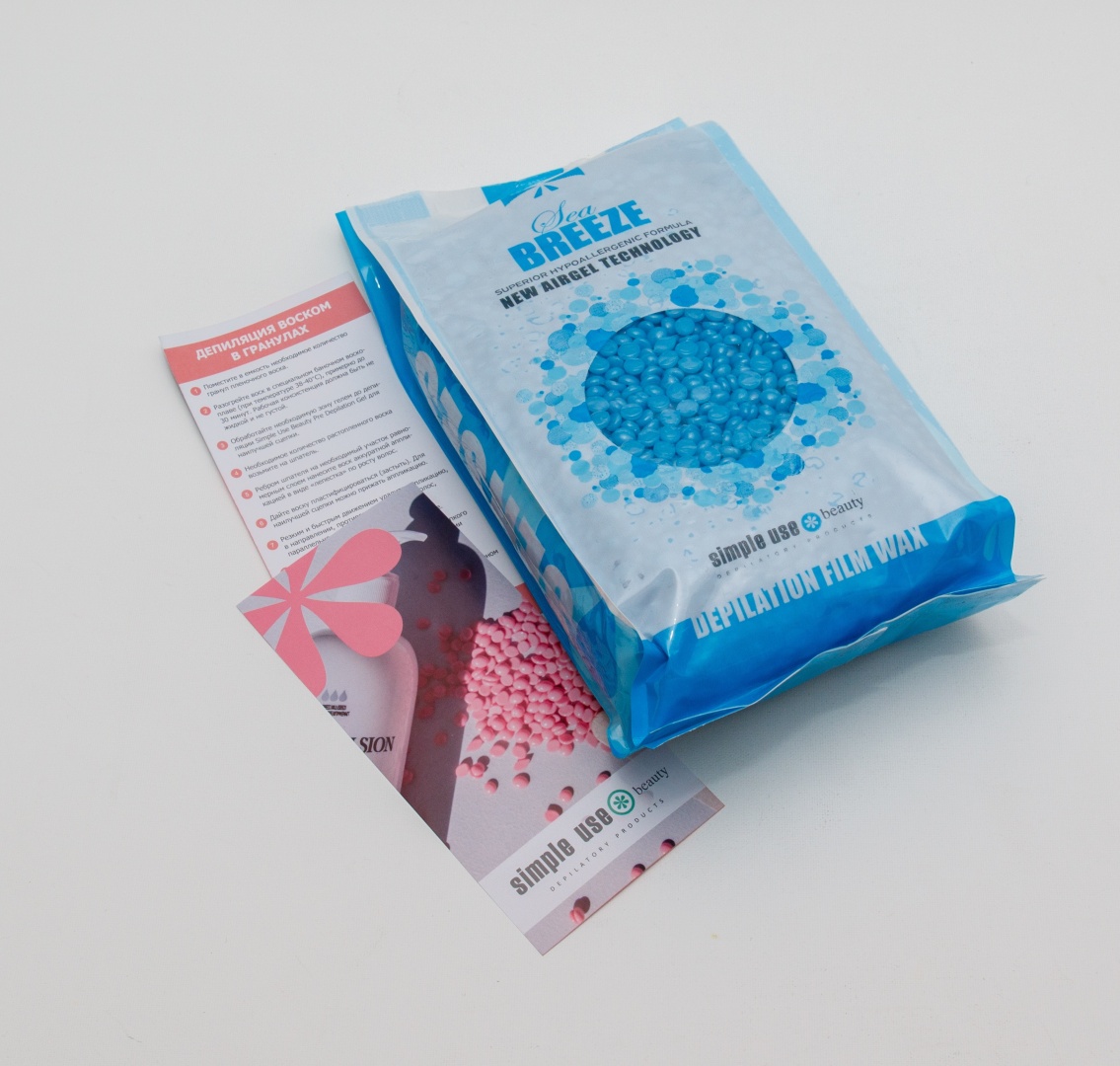 Simple Use Beauty Senses Film Wax Bag Sea Breeze мягкая пленочный воск 750 г