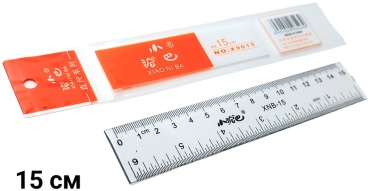 Линейка Al6512, 15 см, 1 шт, пластик, прозрачный