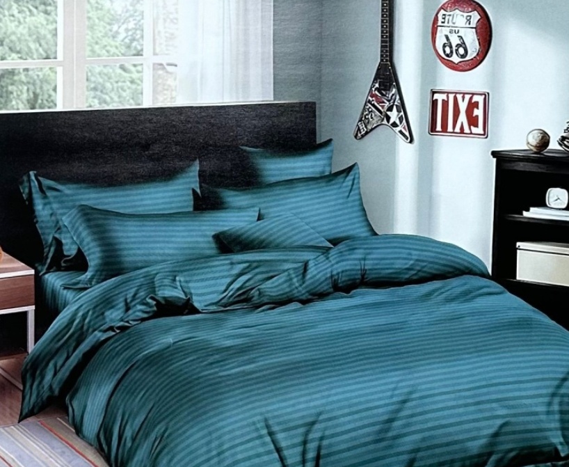 Комплект Korea Striped 1.5-спальный сатин, : 50x70 см