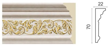 DECOR-DIZAYN молдинг 270-24 Молдинг средний, дюрополимер