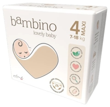 Подгузники Bambino 4, 26 шт