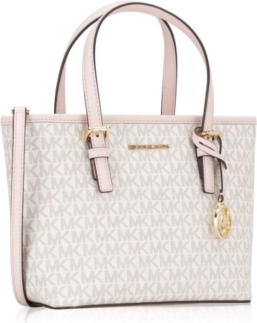 Сумка тоут Michael Kors искусственная кожа, натуральная кожа белый, розовый