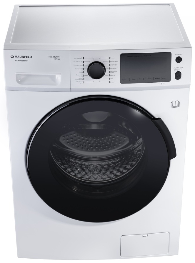Стиральная машина c сушкой инвертором и паром MAUNFELD MFWM1586WH 2