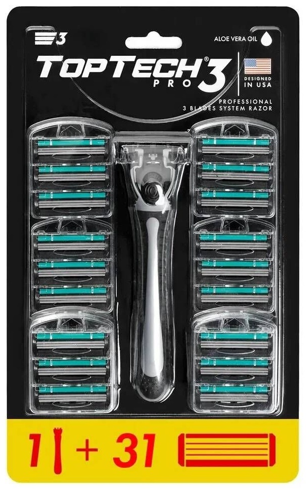 TopBeauty Paris Smooth Shave бритвенный станок 1 шт + сменные кассеты 31 шт