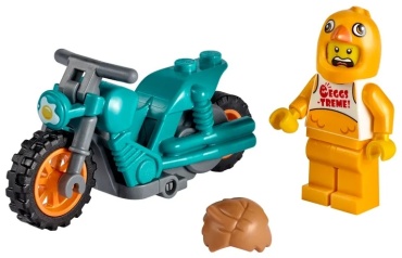 LEGO 60310 Город Трюковый мотоцикл с цыплёнком, деталей 10 шт
