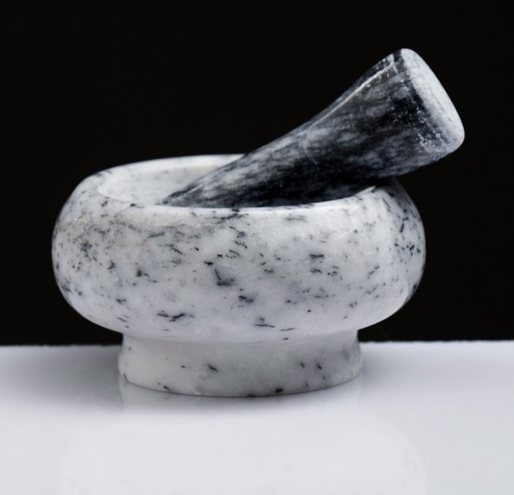 Ступка с пестиком Доляна 9.5x9.5x5 см, мрамор