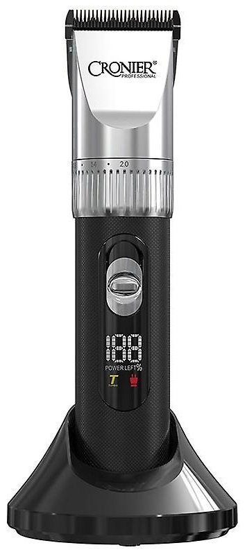 Cronier машинка для стрижки CR-1258 черный, серебряный