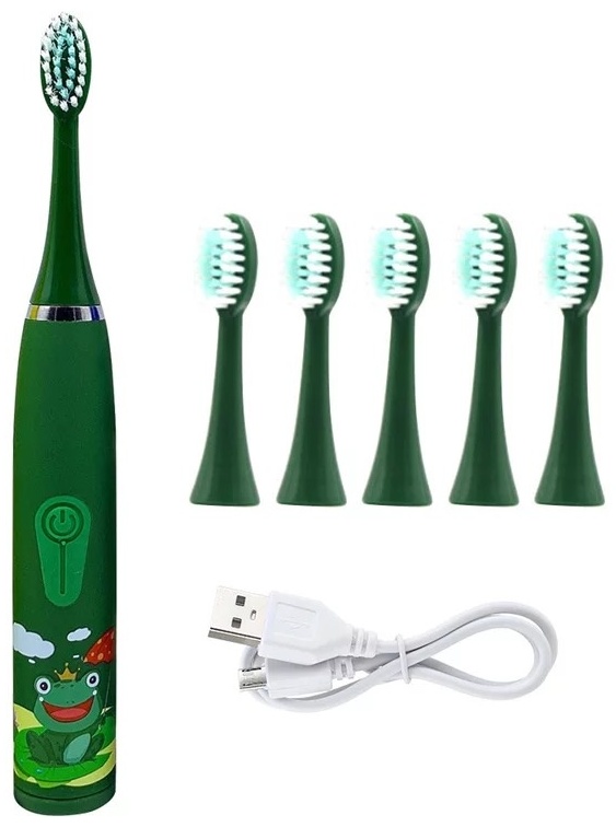 KkkoneQ звуковая щетка Green5 щетина мягкая зеленый