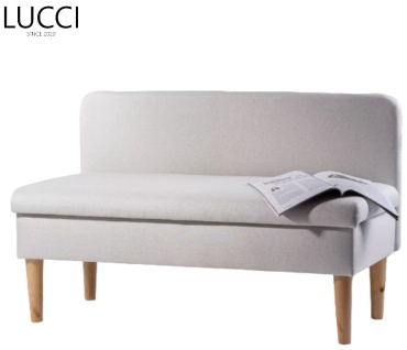 Мини-диван LUCCI 142, 110х53 см, обивка рогожка, белый