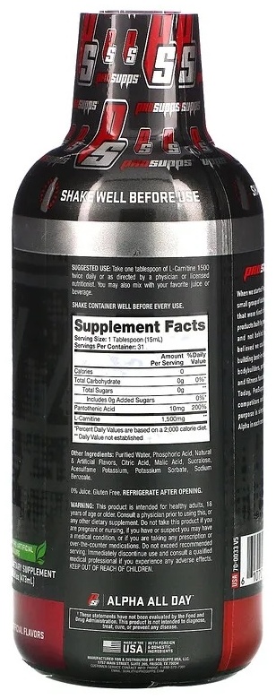 prosupps l carnitine 1500  L- ProSupps, L-Carnitine Liquid Shots, Berry, 16 fl oz (473 ml), .   /   14 ,  1899 :    Carnitine helps transport long ProSupps L-Carnitine 1500 Metabolic Energiser