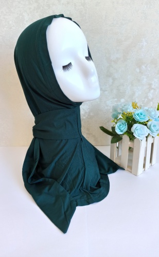 Хиджаб Muslima Sanim размер универсальный, изумрудный