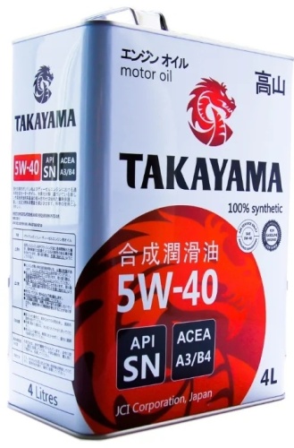 Синтетическое Takayama Fully Synthetic 5W-40 4 л