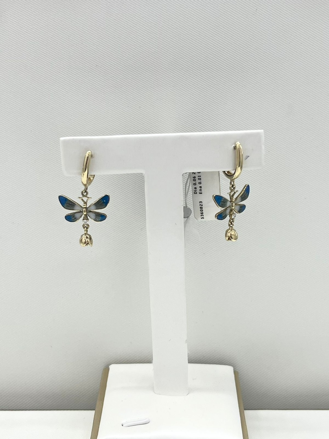 Серьги Italian Gold 78954HUVO вес 5.5 г золото, бриллиант, эмаль