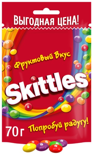 Конфеты драже Skittles Фруктовый вкус 70 г