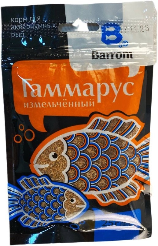 Купить Корм Barrom Гаммарус измельченный для всех видов аквариумных рыб ...