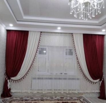 Комплект A BLVD 800x290 см 3 шт, бархат, бежевый, бордовый